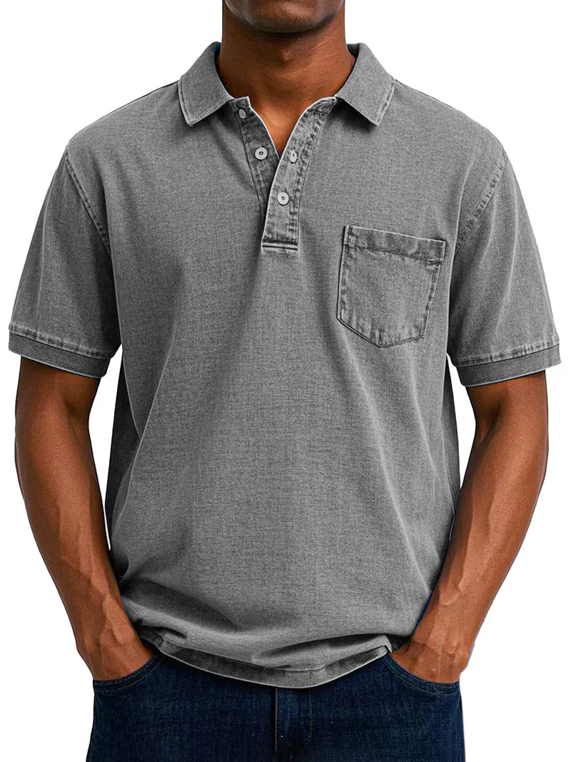 maxim™ | Lässiges Vintage-Poloshirt für Herren