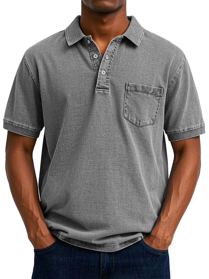 maxim™ | Lässiges Vintage-Poloshirt für Herren