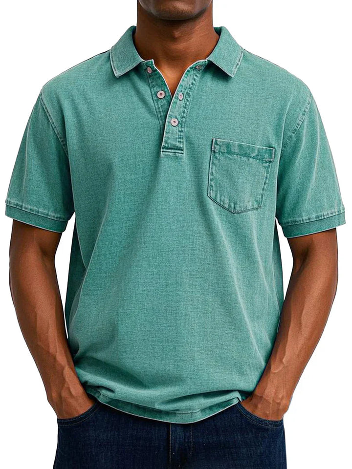 maxim™ | Lässiges Vintage-Poloshirt für Herren