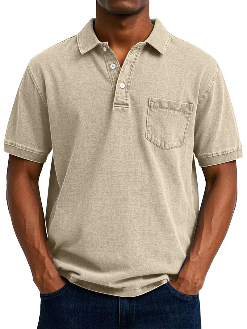 maxim™ | Lässiges Vintage-Poloshirt für Herren