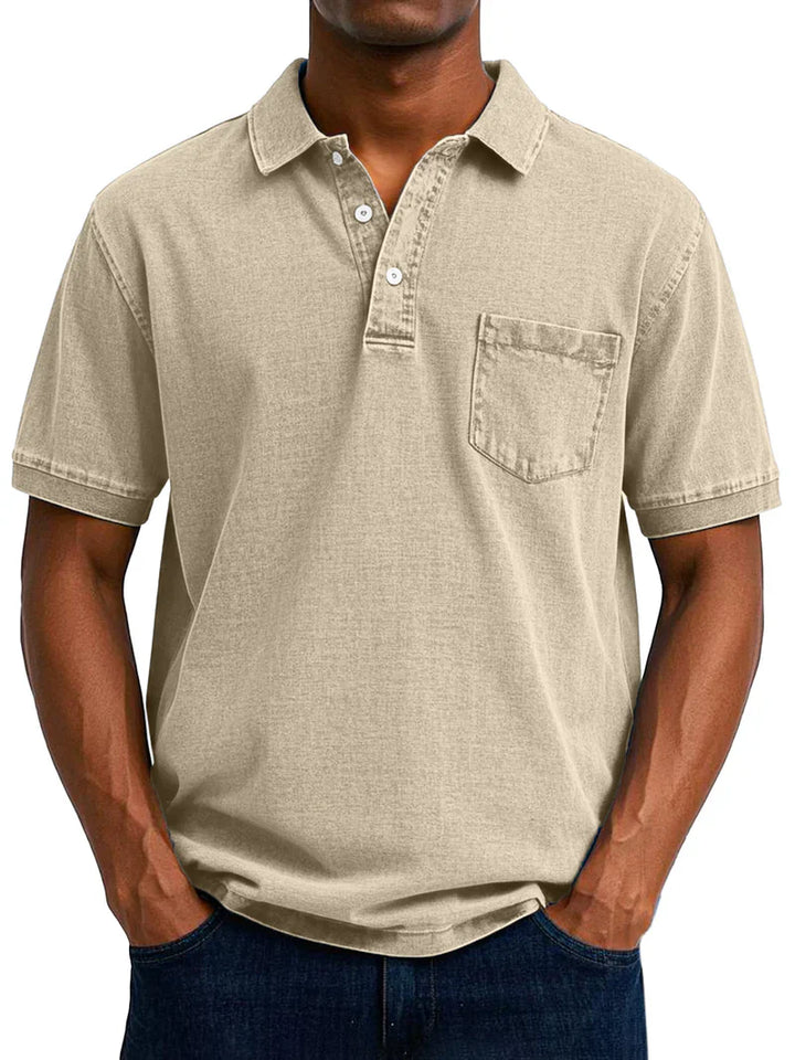 maxim™ | Lässiges Vintage-Poloshirt für Herren