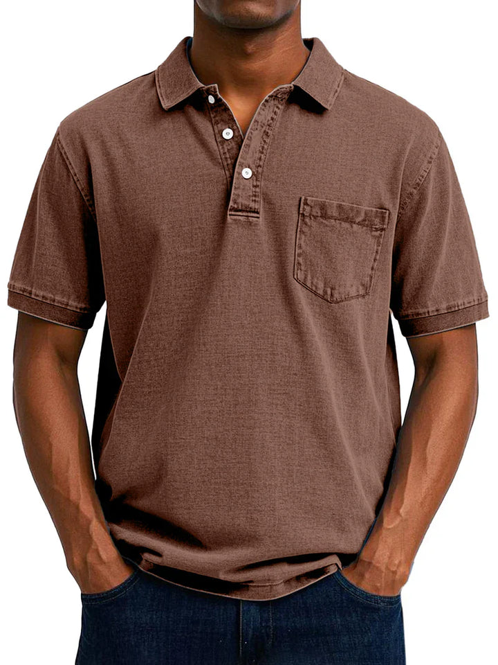 maxim™ | Lässiges Vintage-Poloshirt für Herren