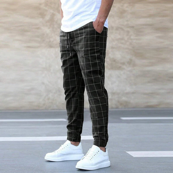 Celso - HERREN KARIERTE JOGGERHOSE