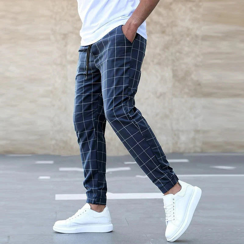 Celso - HERREN KARIERTE JOGGERHOSE