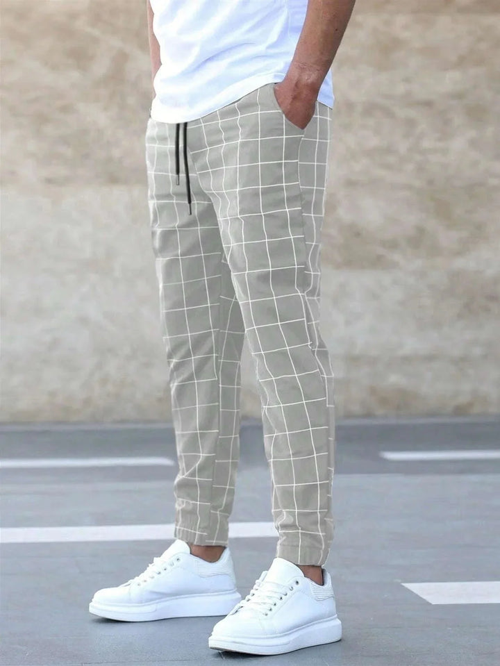 Celso - HERREN KARIERTE JOGGERHOSE